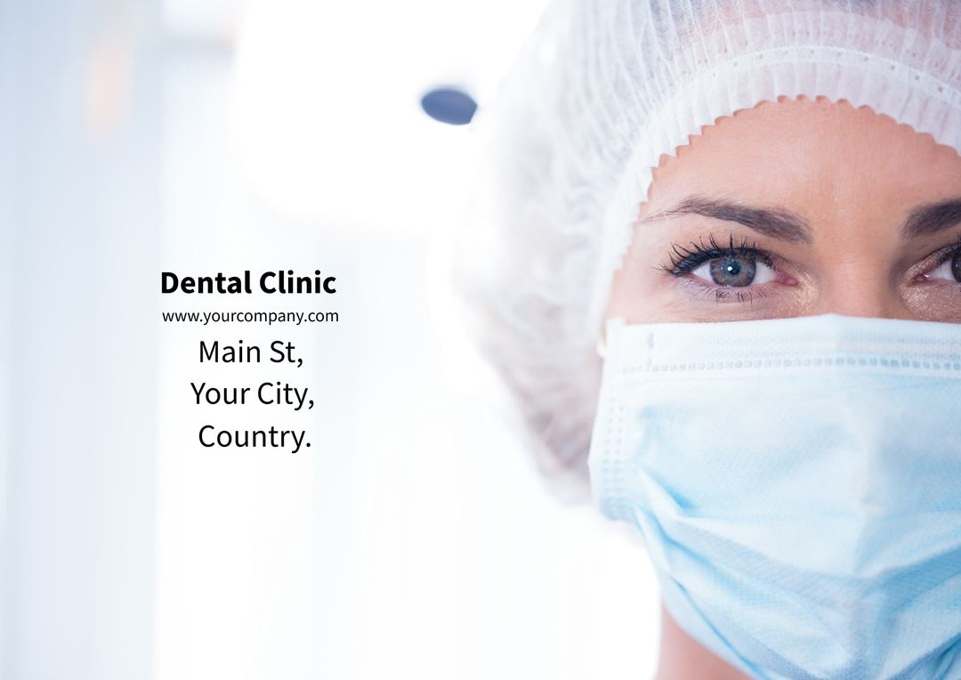 Dentist Wearing Surgical Mask in Medical Setting