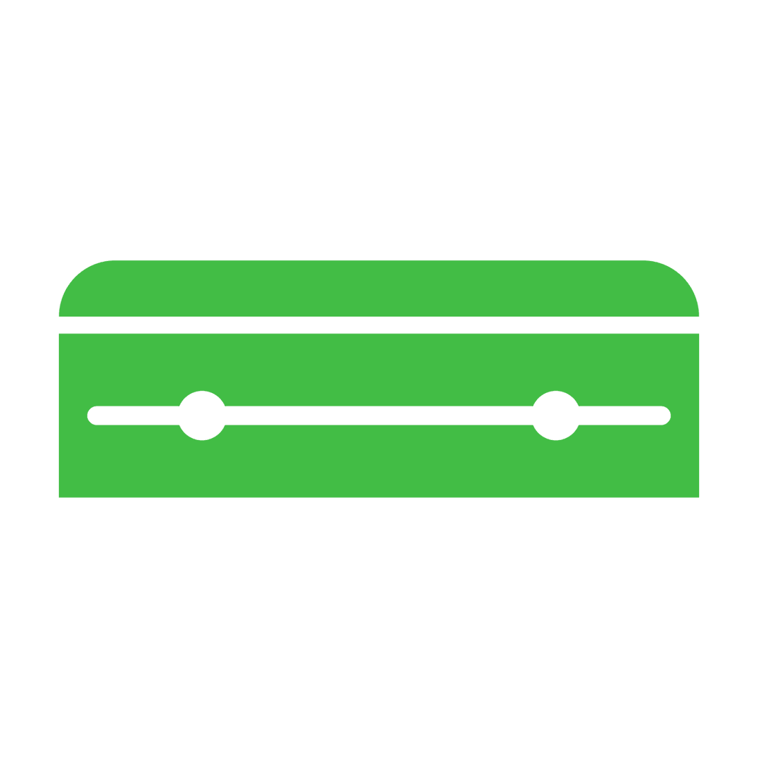 Green Container with Transparent Belts on Clear Background