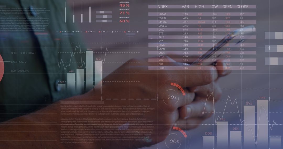 Businessman Analyzing Stock Data on Smartphone - Free Images, Stock Photos and Pictures on Pikwizard.com