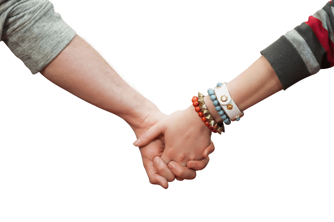 Transparent Students Holding Hands Symbolizing Unity in Education