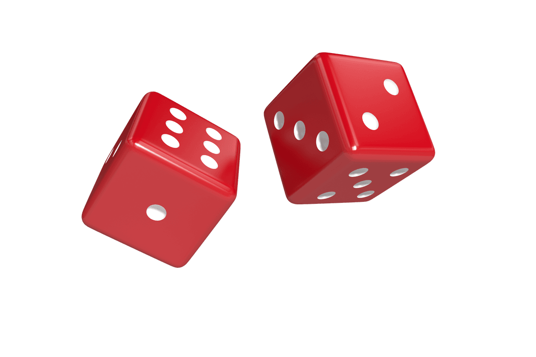 Floating Red Dice on Transparent Background with Shadow - Download Free Stock Images Pikwizard.com