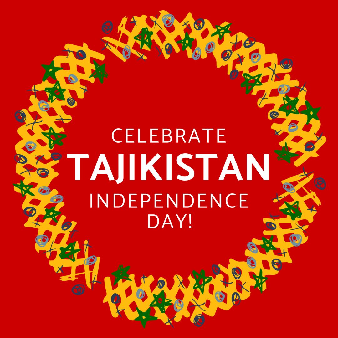 Tajikistan Independence Day Celebration Illustration with Decorative Design