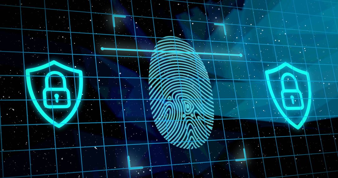 Biometric Fingerprint and Digital Security Technology Concept