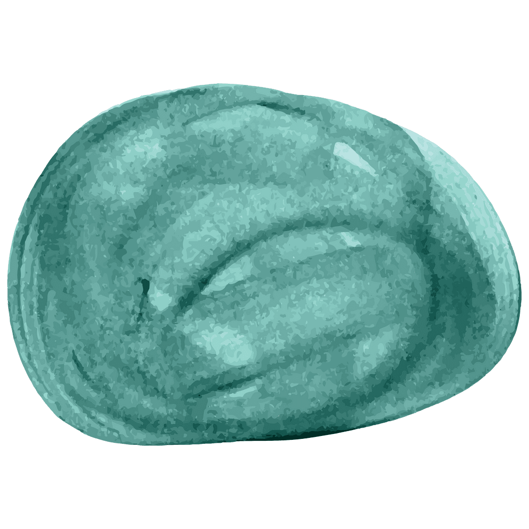 Hand-Painted Turquoise Stain on Transparent Background for Design