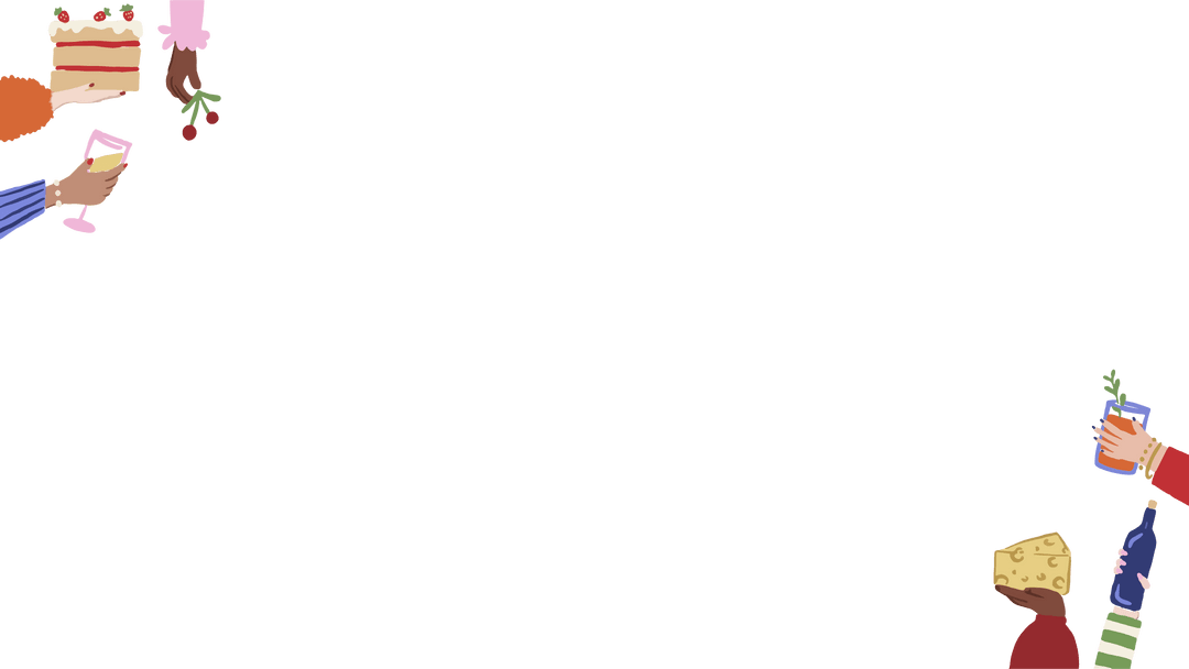 Festive Hands Holding Treats on Transparent Background