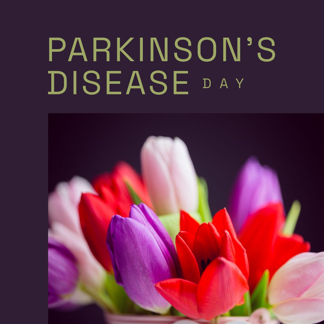 Parkinson's Disease Day with Colorful Flowers and Inspirational Message - Download Free Stock Templates Pikwizard.com