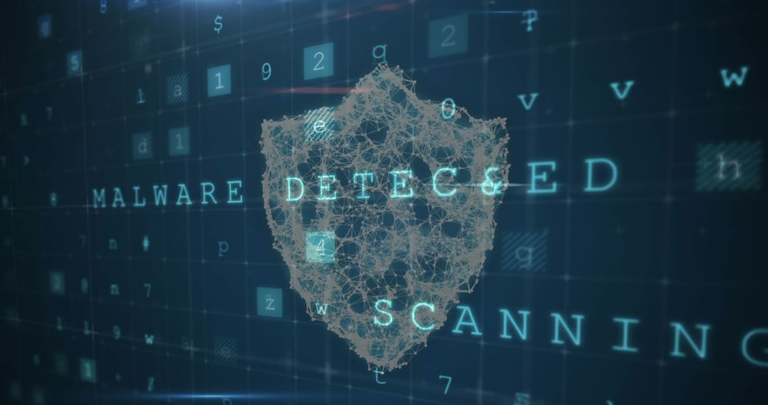 Cyberattack warning shield over secure digital interface