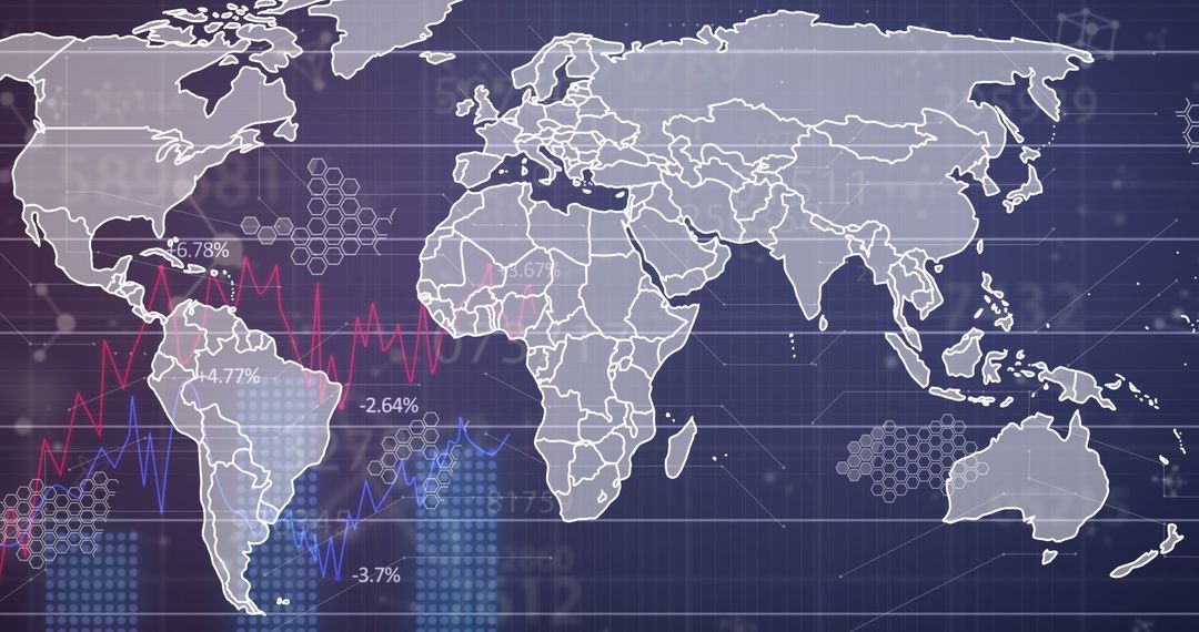Global Financial Growth Concept with Data Patterns