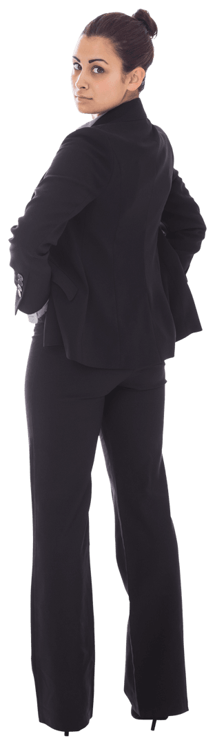 Confident Businesswoman in Formal Attire on Transparent Background