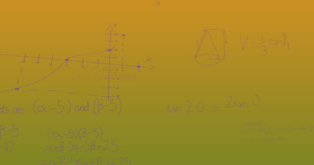 Mathematical Equations Presentation on Gradient Background