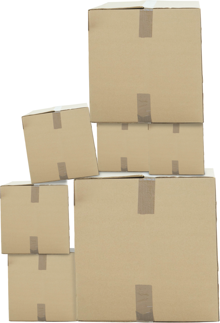 Transparent Stack of Cardboard Boxes with Taped Flaps - Download Free Stock Images Pikwizard.com