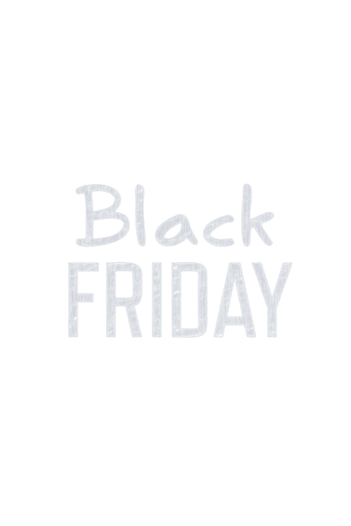 Transparent White Black Friday Typography Design