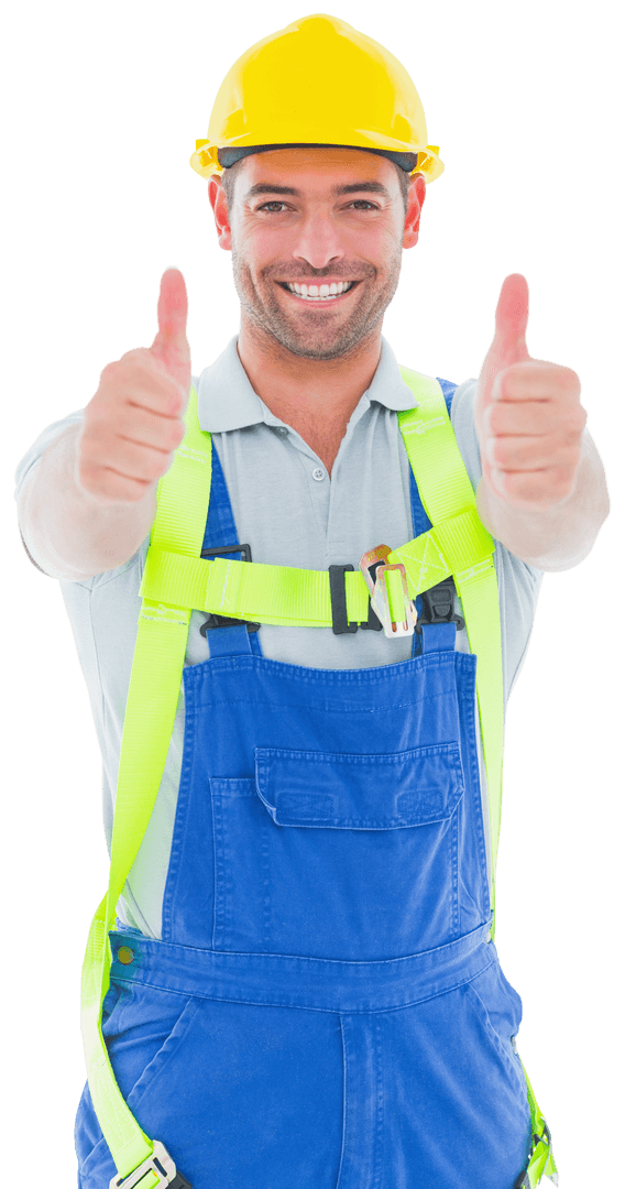 Happy Worker Giving Thumbs Up Transparent Background