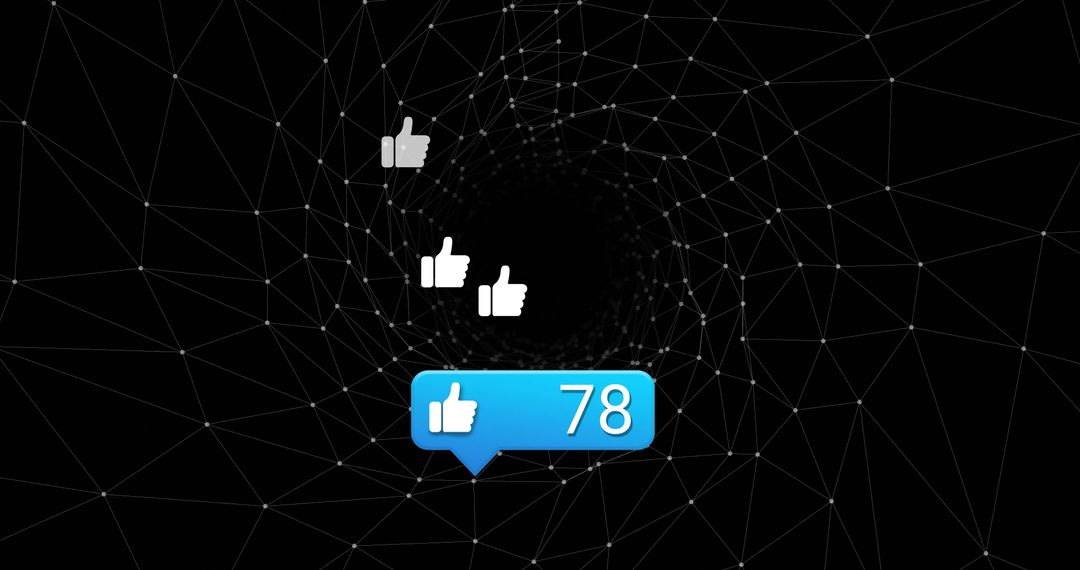 Social Media Like Notifications in Digital Network Vortex