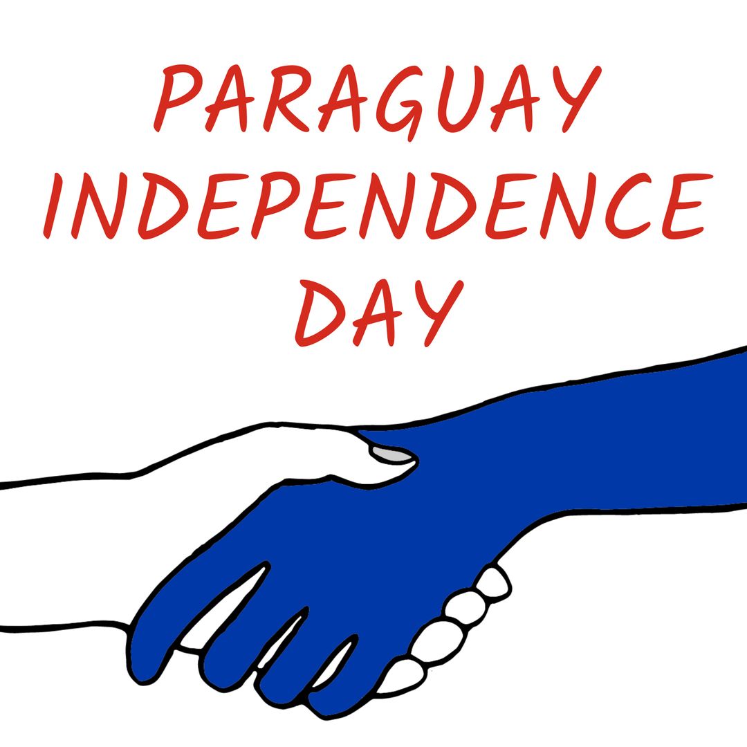 Paraguay Independence Day Symbolic Handshake for Celebrating Unity