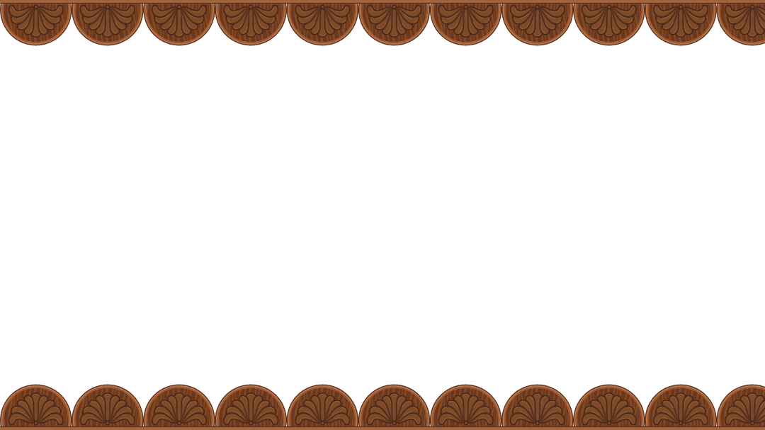 Ornamental Flat Design Border on Transparent Background with Teal Panel