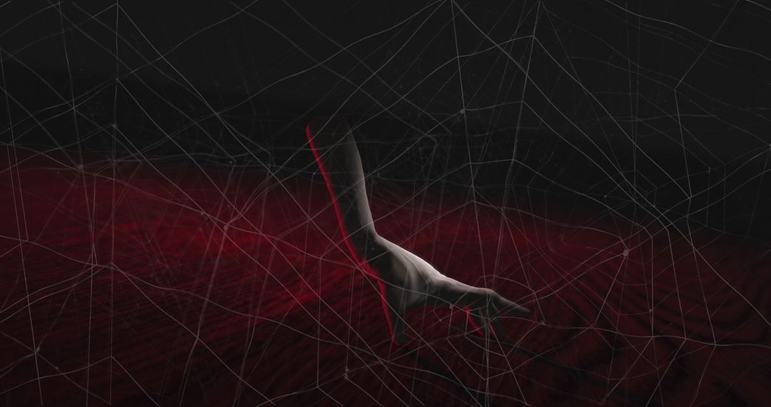 Mysterious Hand in Dark Webbed Environment