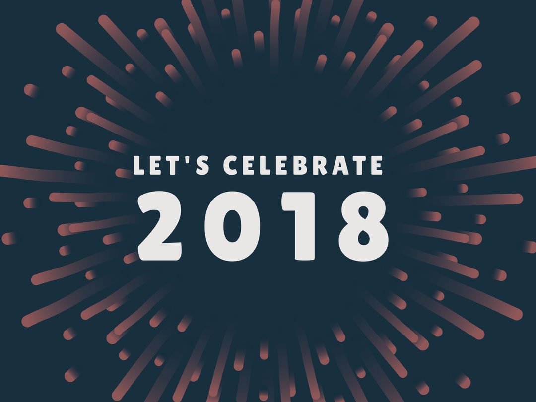 Vintage Fireworks Design for 2018 Celebration