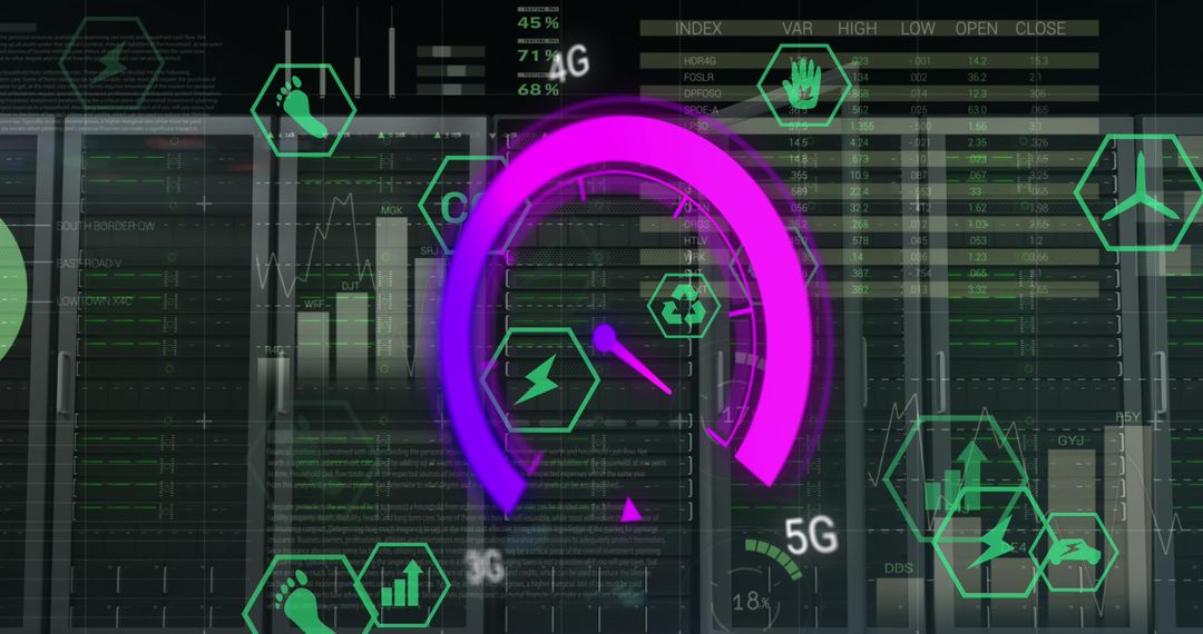Digital Interface Overlaying Data Processing Concepts