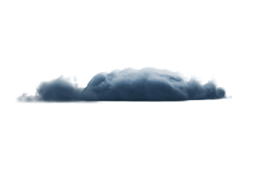 Transparent Dark Cloud on Isolated Background