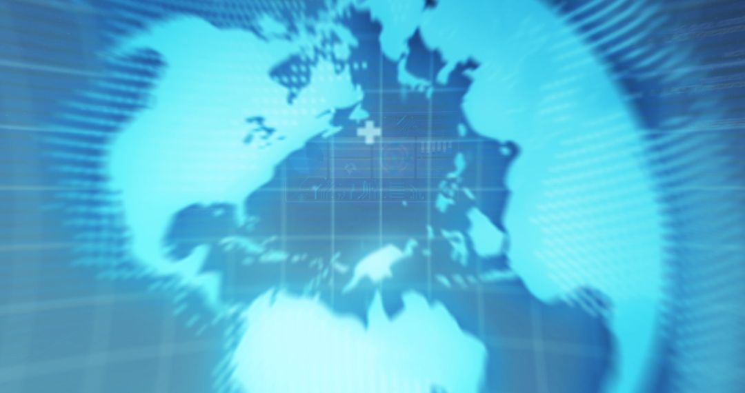 Digital Interface with Spinning Globe