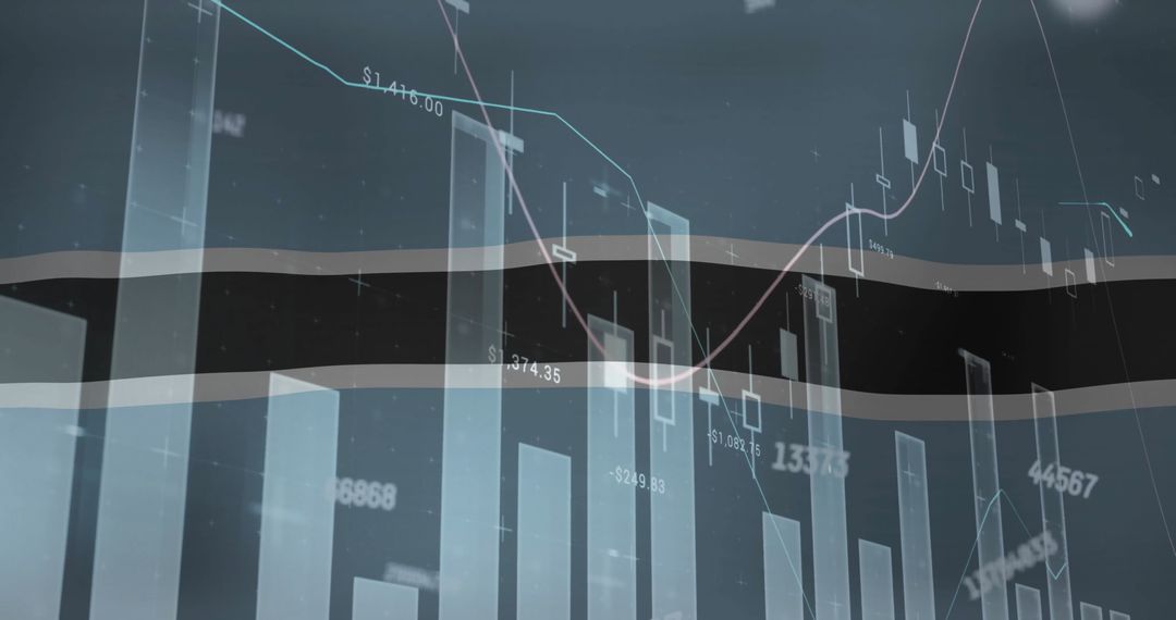 Financial Data with Botswana Flag Symbolizing Economic Growth
