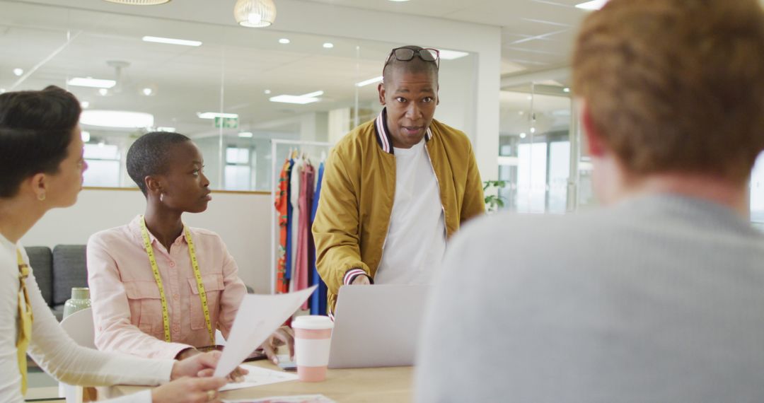Diverse Business Team Collaborating at Office Meeting