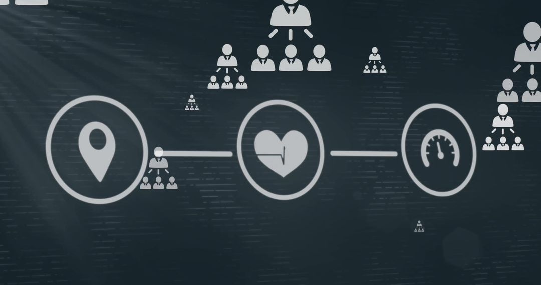 Network of Communication Concept with Global Connectivity Symbols