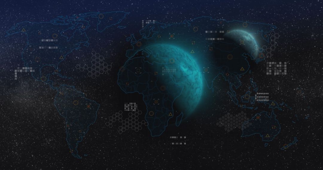 Global Data Technology with Futuristic Interface