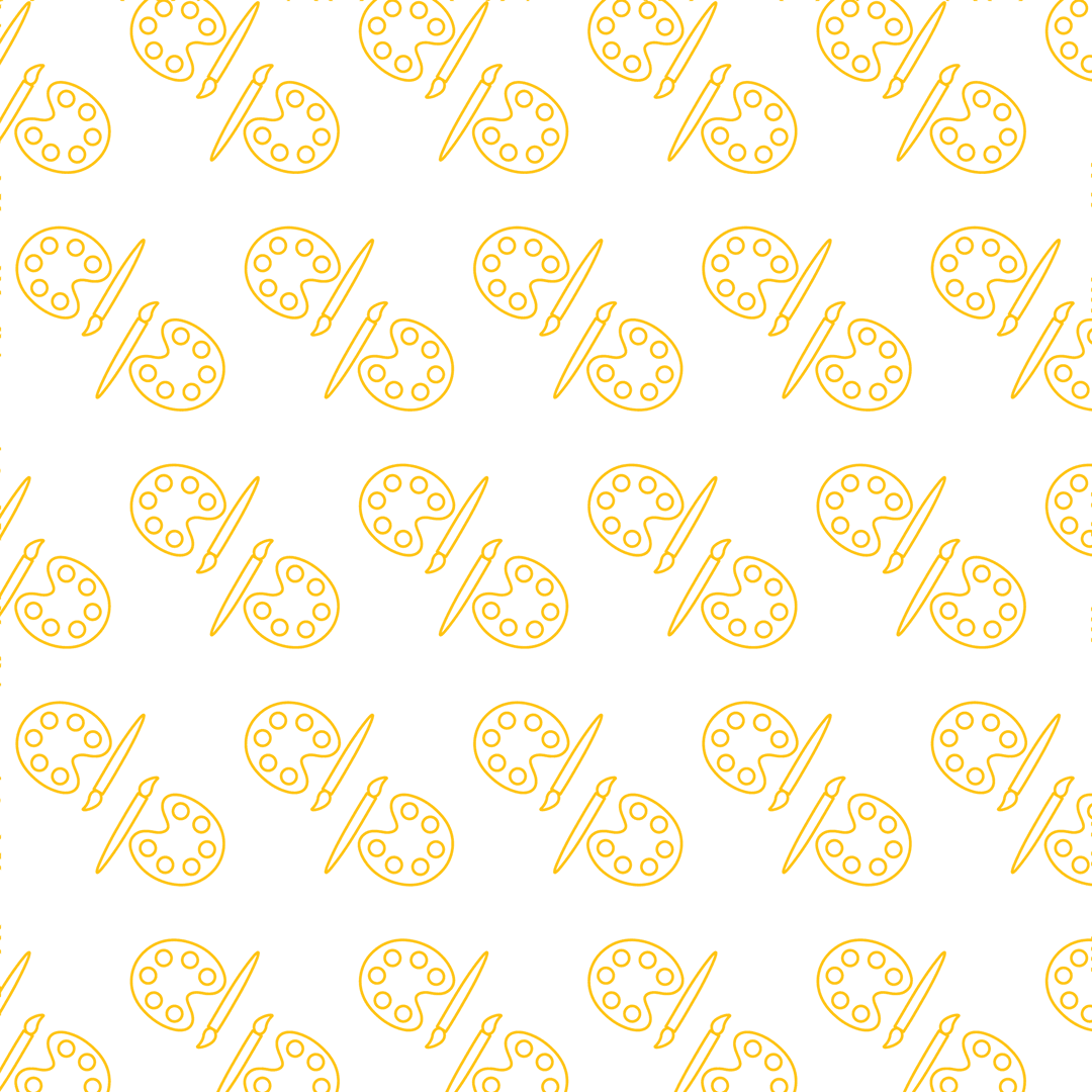 Yellow Abstract Seamless Pattern on Transparent Background