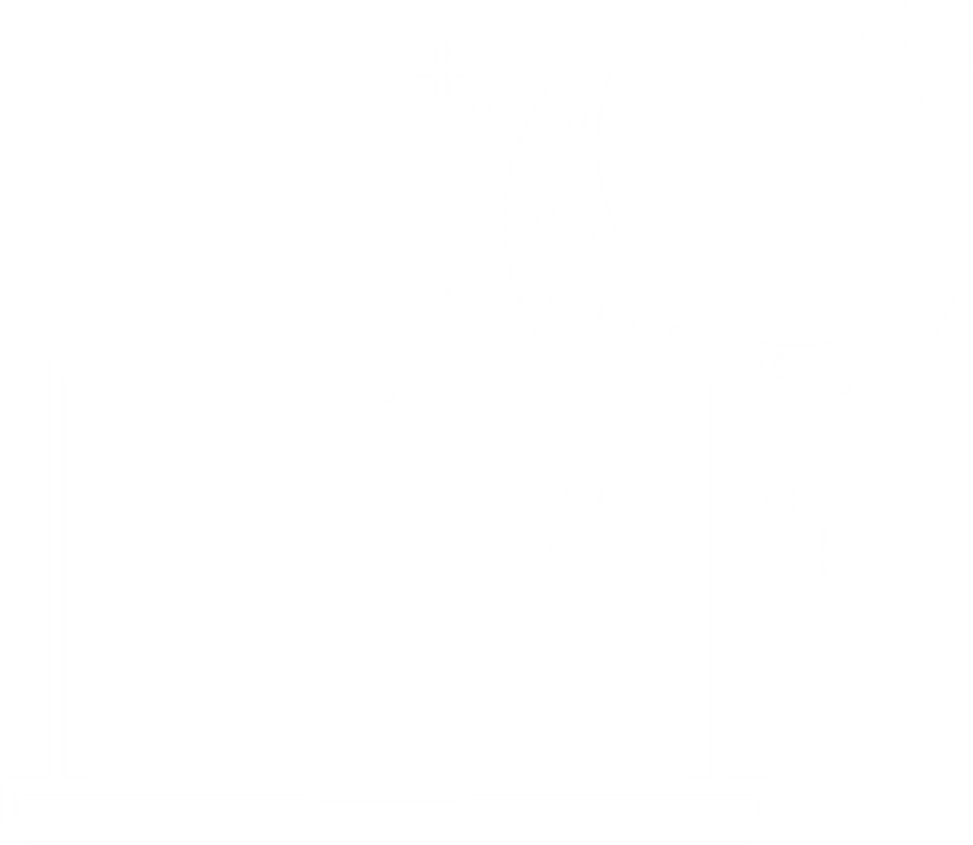 Transparent Laptop with Moon and Stars Illustration for Technology Designs - Download Free Stock Images Pikwizard.com