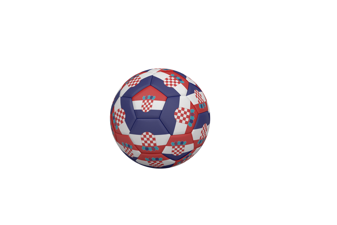 Transparent Croatian Football with National Colors and Emblem - Download Free Stock Images Pikwizard.com