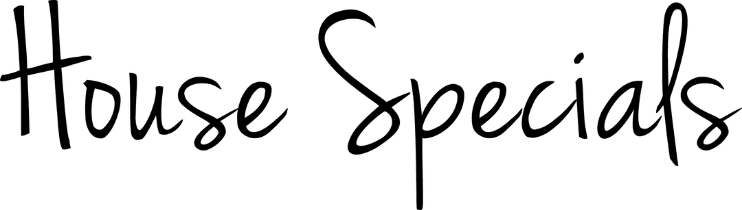 House Specials Text on Transparent Background for Food Promotion