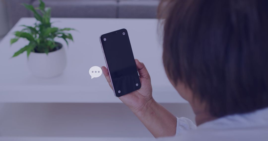 Man Interacting with Social Media on Smartphone