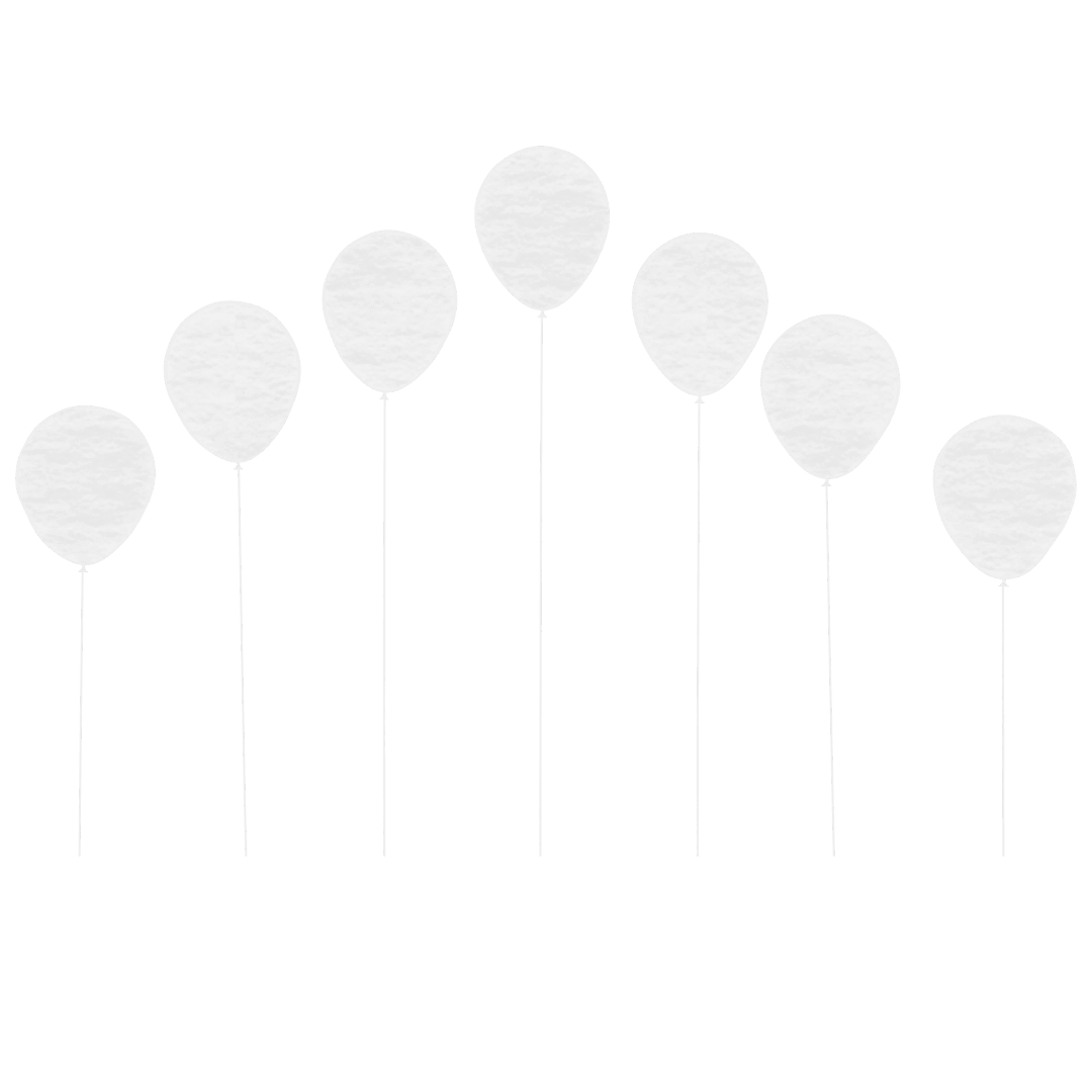 Vector Illustration of Simple Gray Balloons with Transparent Background