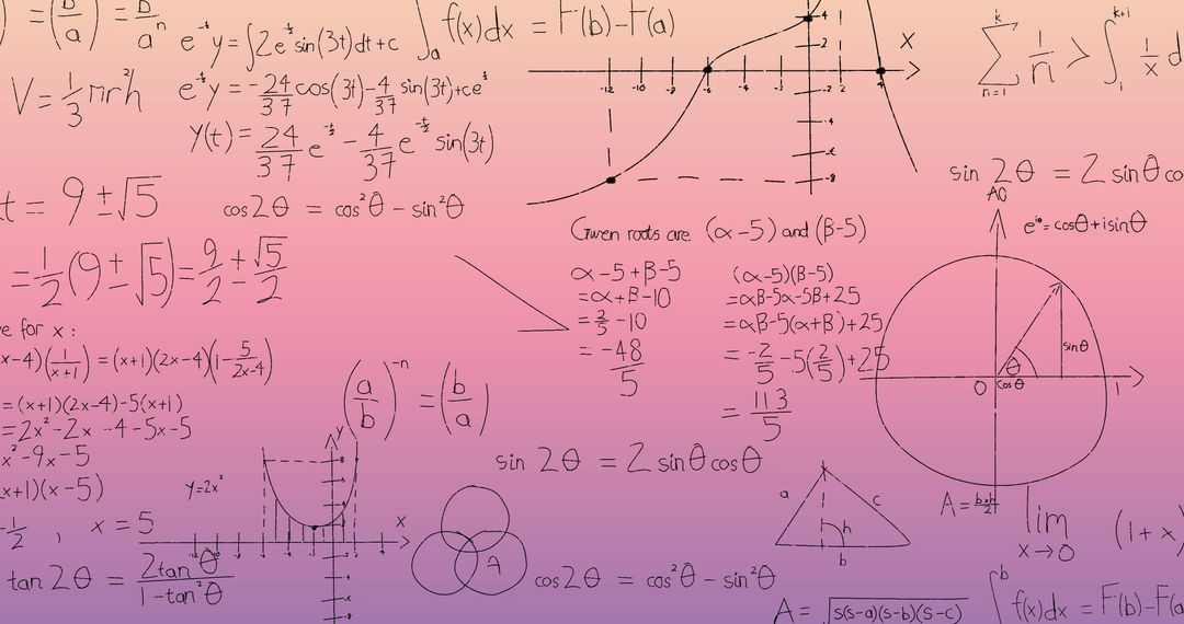Complex Mathematical Data Processing on Gradient Background - Free Images, Stock Photos and Pictures on Pikwizard.com