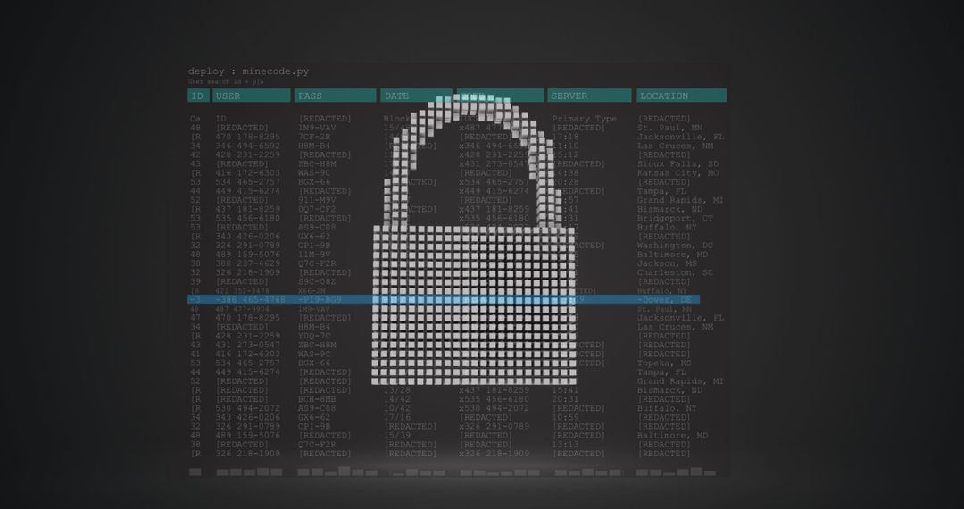 Digital padlock icon highlighting data security and encryption