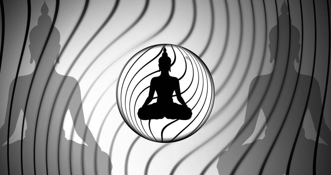 Silhouette of Buddha in Meditation Timeless Zen Design