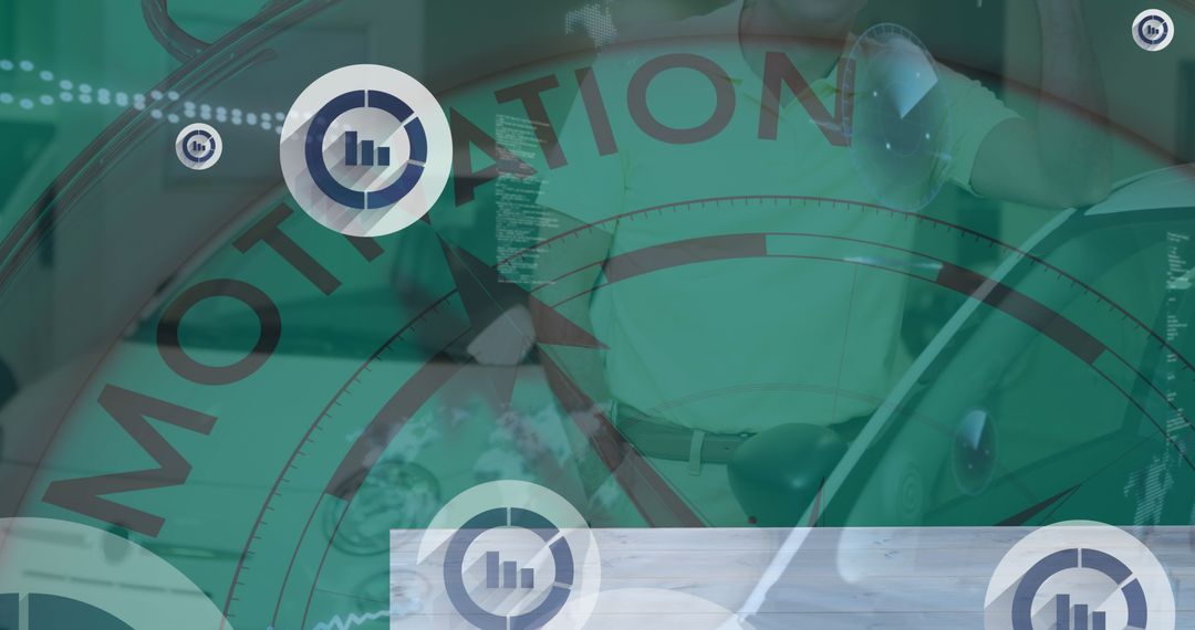 Automotive Business Man Technology Motivation Concept with Graph Icons