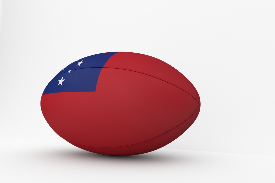 Rugby Ball with Transparent Samoa Flag Design - Download Free Stock Images Pikwizard.com