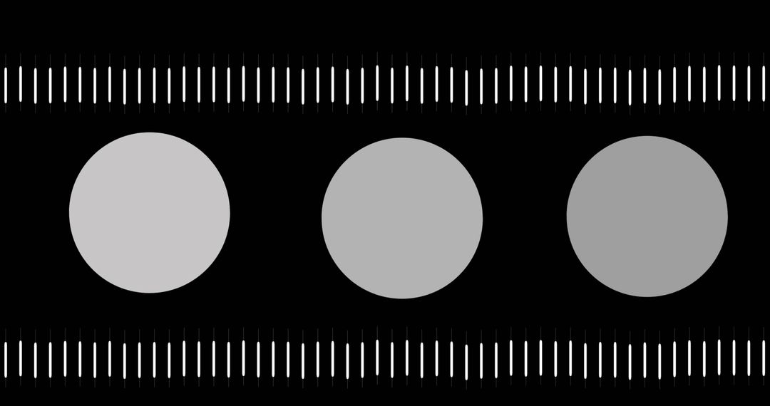 Digital Illusion with Moving Circles and Lines on Black