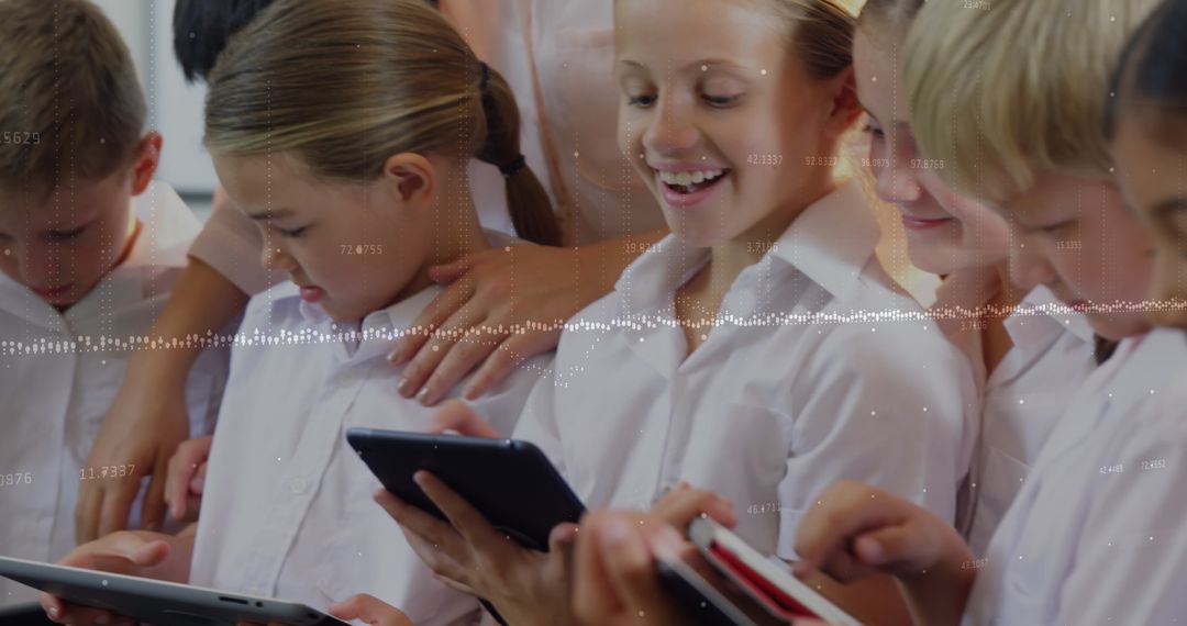 Young Students Engaging with Technology and Digital Learning