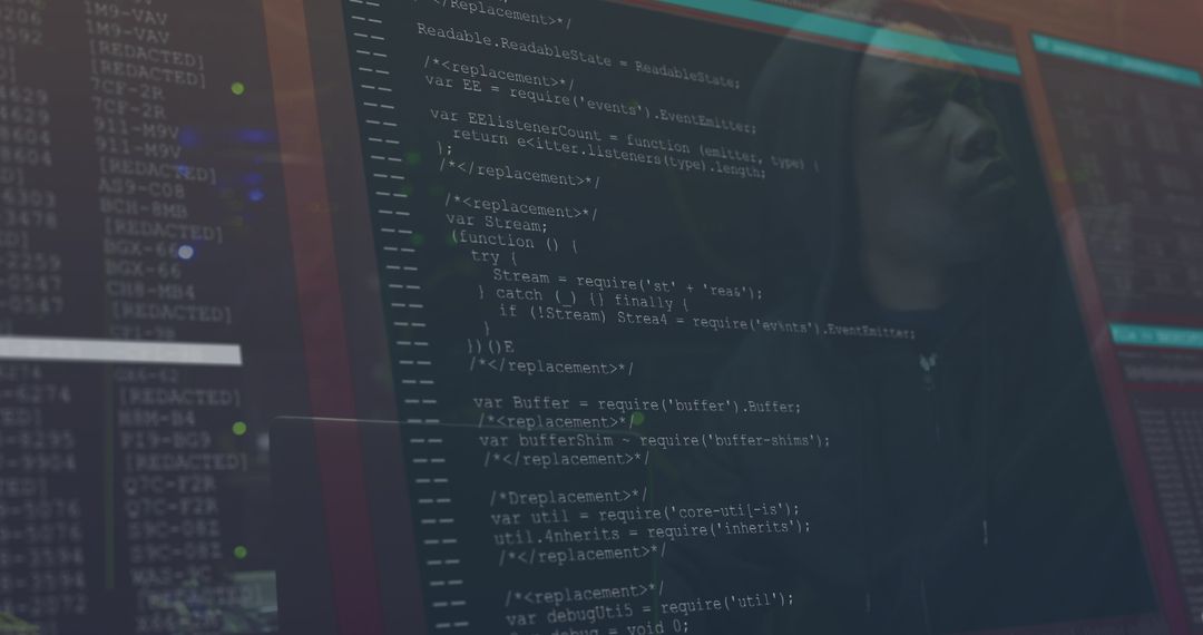 African American Cybersecurity Expert Analyzing Code in High-Tech Environment