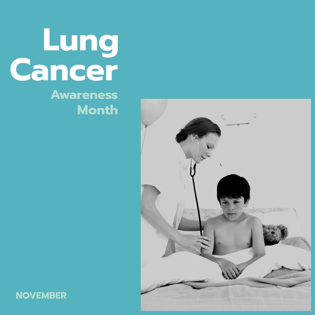 Lung Cancer Awareness Month Medical Check-up Poster - Download Free Stock Templates Pikwizard.com