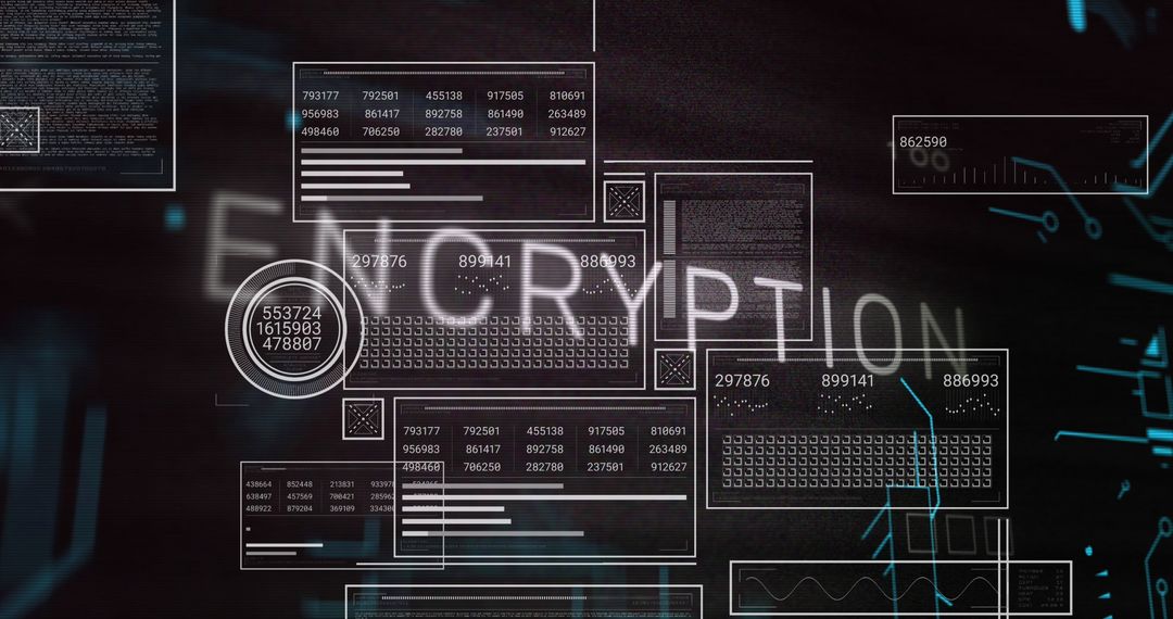 Binary Encryption and Code Graphics in Digital Technology Background