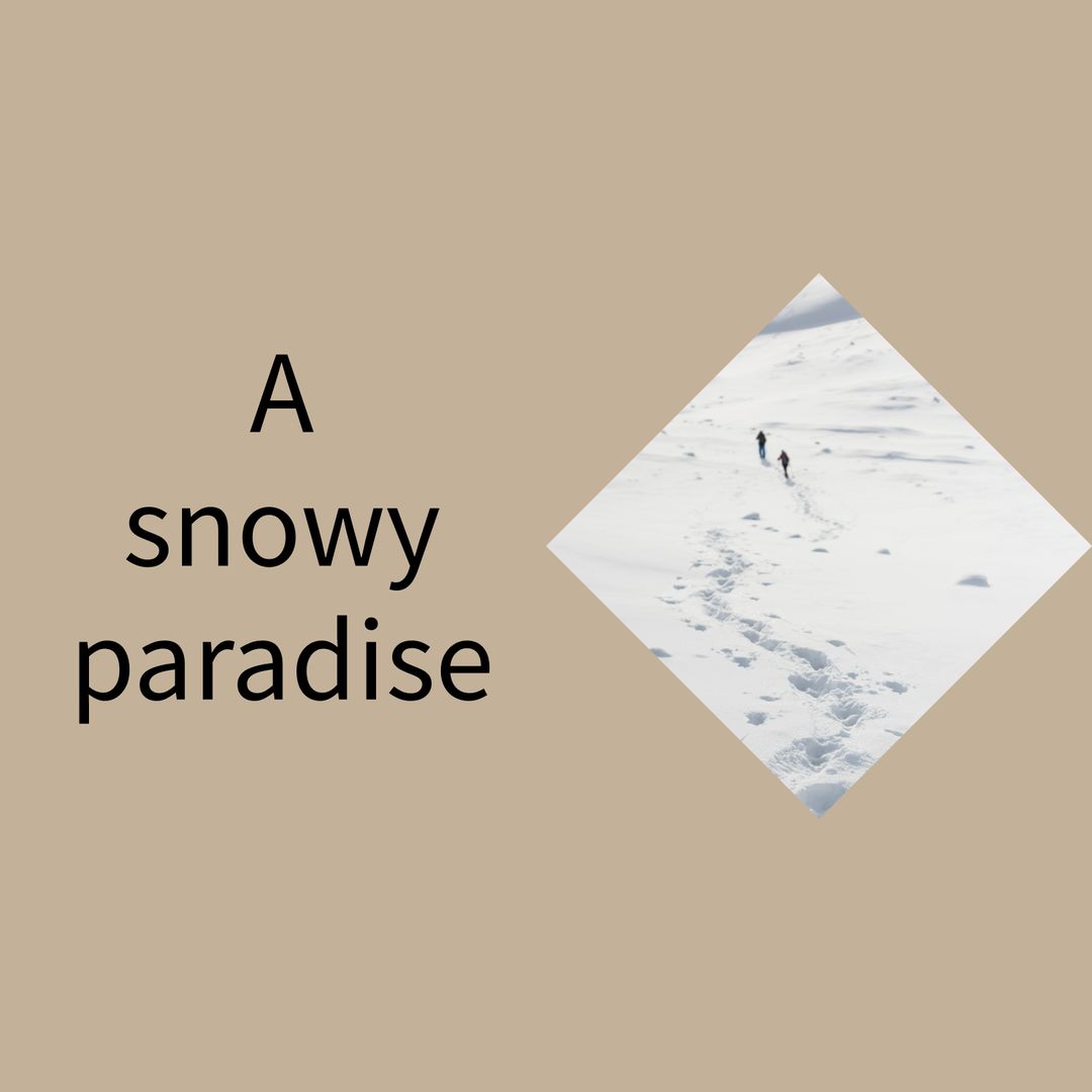 Snowy Winter Landscape with Inspirational Text