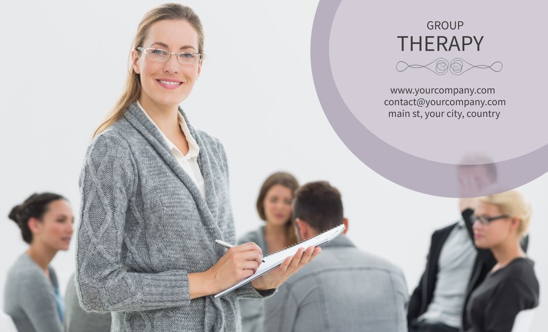 Professional Therapist Guiding Group Session for Support and Growth