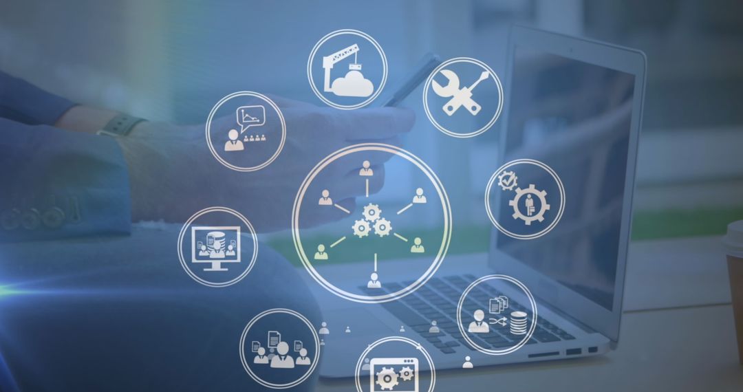 Technology Interaction with Digital Workflow Icons in Office