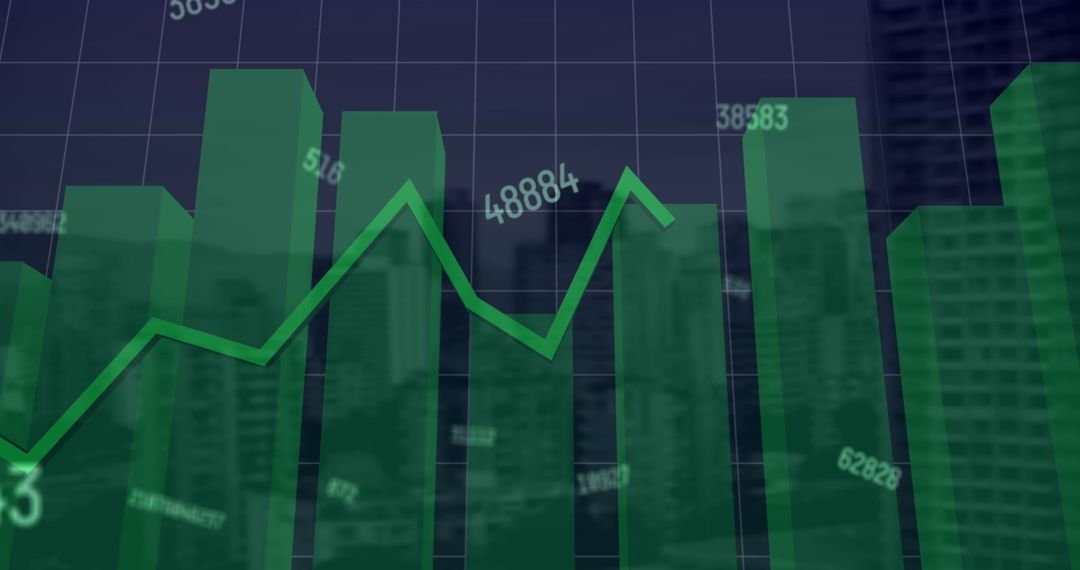 Dynamic Financial Statistics with Cityscape Overlay