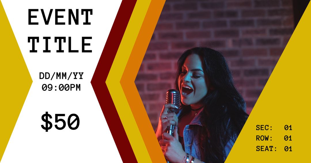 Dynamic Live Performance Ad with Singer Creating Excitement